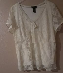 Lane Bryant Ivory blouse